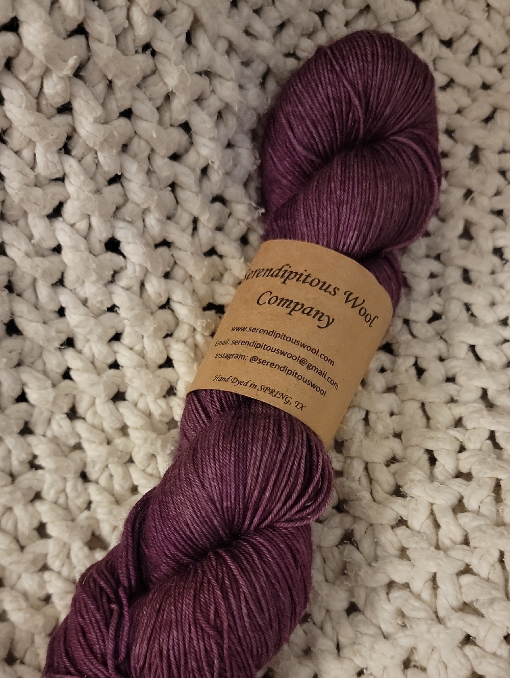 Serendipitous Wool Company Hand-Dyed Yarn - Deep Plum